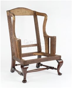antique Queen Anne wing chair