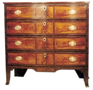 antique Hepplewhite chest of drawers