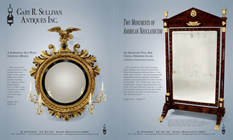 Ad for an antique girandole mirror and Cheval dressing glass