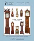 Ad for antique clocks for sale by Gary Sullivan Antiques
