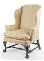 Chippendale wing chair, Boston, Mass