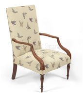 Federal inlaid antique lolling chair