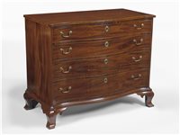 Rawson antique serpentine chest of drawers