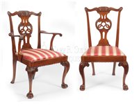 8 Chippendale dining chairs