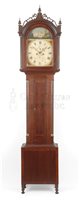 antique rocking ship tall case clock