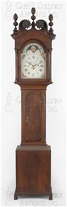 antique Chippendale musical tall clock