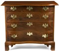 Chippendale Oxbow Chest of Drawers, North Shore, Mass