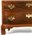 antique Chippendale oxbow chest of drawers detail