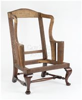 antique Queen Anne wing chair