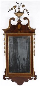 antique Gesso Mounted Mirror