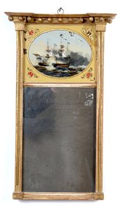 antique Federal giltwood mirror