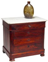 antique miniature Empire chest of drawers
