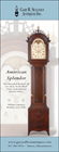 Ad for an antique William Cummens Roxbury case tall clock