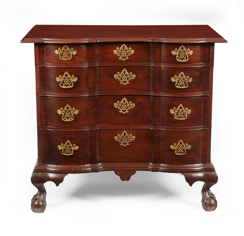 Chippendale Block Front Chest (Boston, Mass) - Furniture 14017 Boston blockfront chest - Chippendale Block Front Chest (Boston, Mass) - Furniture 14017