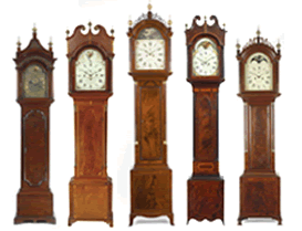 antique grandfather clocks or tall case clocks