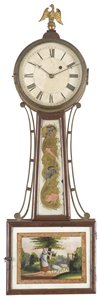 Reuben Tower antique banjo clock